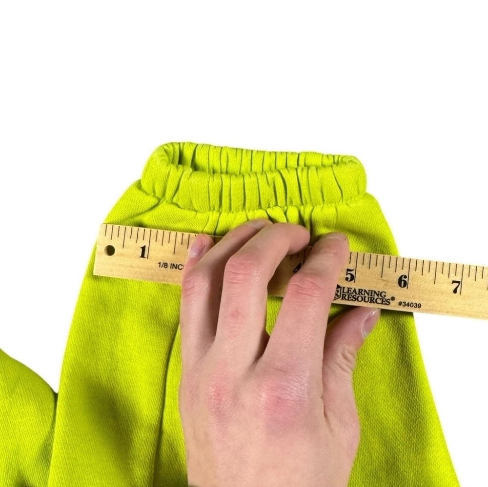 Nike Sweatpants Mens XS Fleece Joggers Swoosh Logo Neon Workout Gym Activewear - Picture 5 of 6